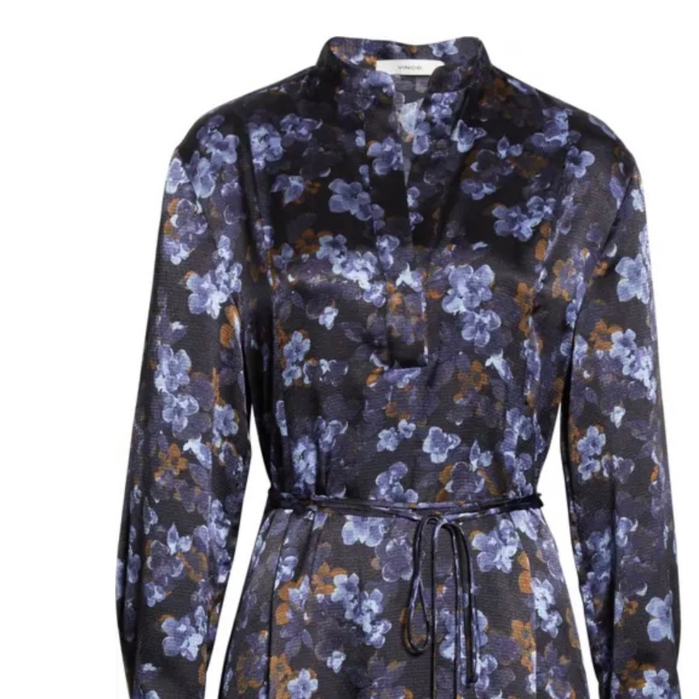 NWT Vince Blooms Belted A-Line Dress